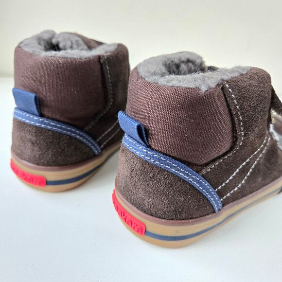 See Kai Run NEW Dane Toddler Boy Brown Sneaker Boots Shearling Lined Size 8 NIB - Picture 11 of 15